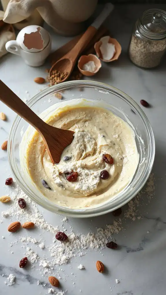 gently incorporate the flour