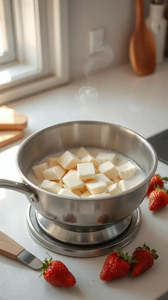 gently melt white chocolate gently melt white chocolate