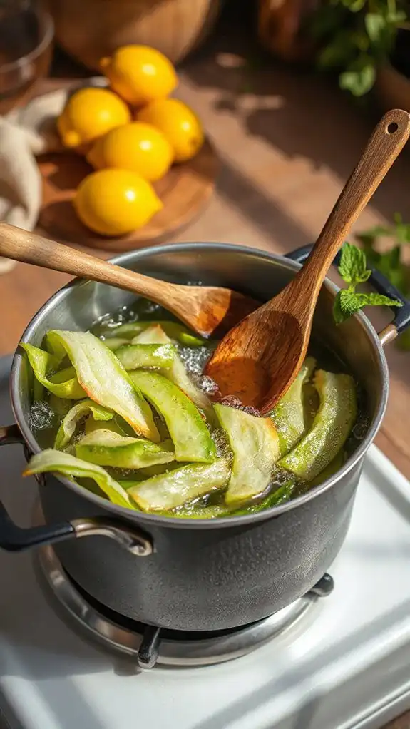 gently simmering flavorful rind gently simmering flavorful rind