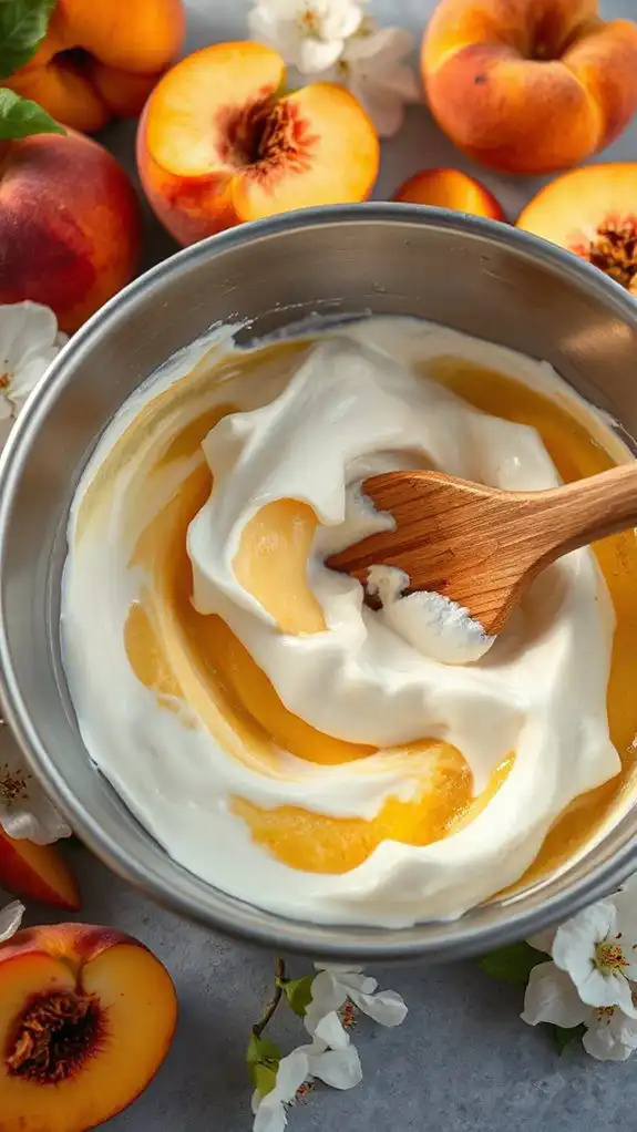 gently stir in cream