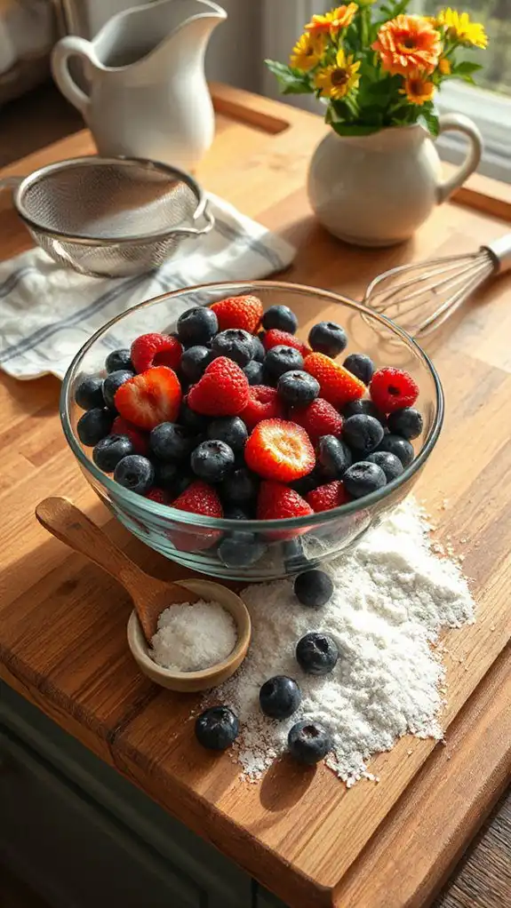 gently toss berry mixture