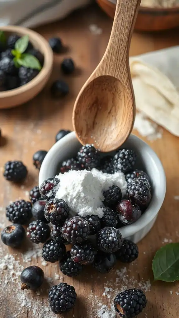 gently tossed blackberry filling