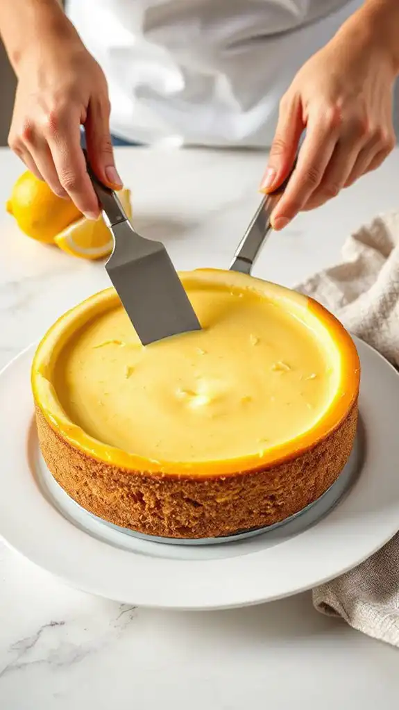 gently unmold with knife