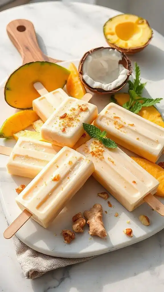 ginger coconut vegan popsicles