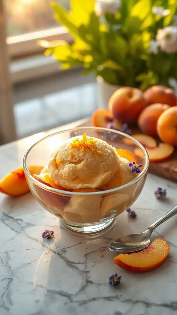ginger peach sorbet delight
