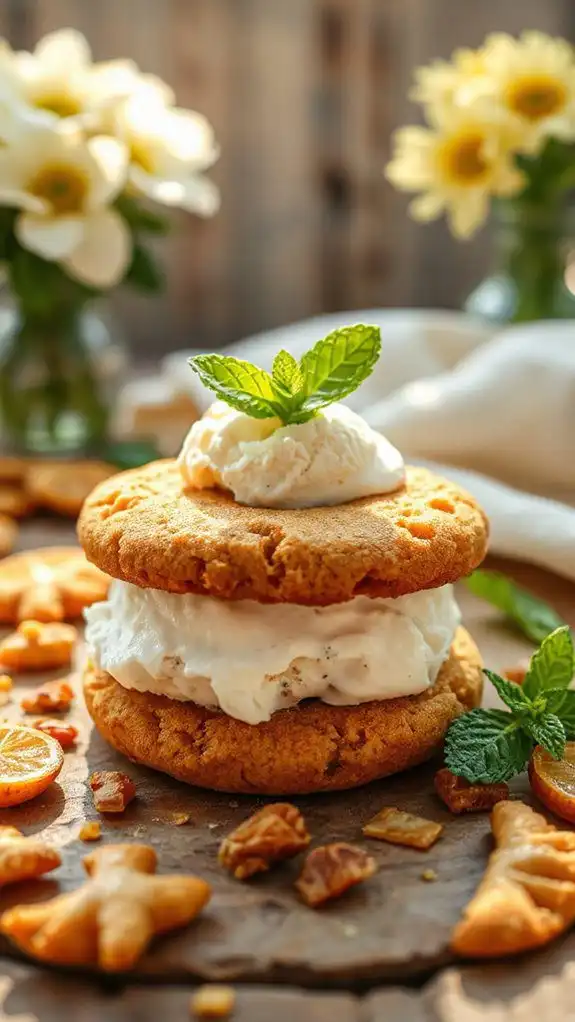 ginger snap ice cream sandwiches