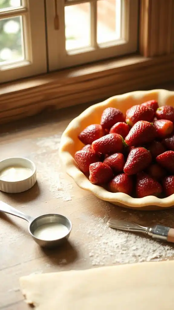 glazed crust with strawberries