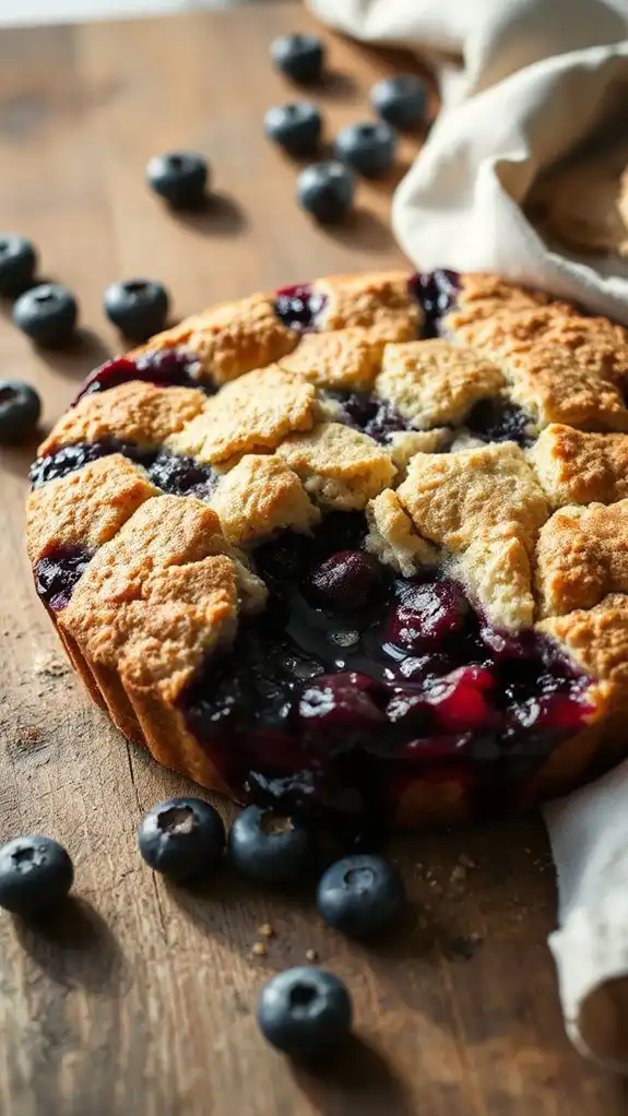 gluten free blueberry cobbler dessert