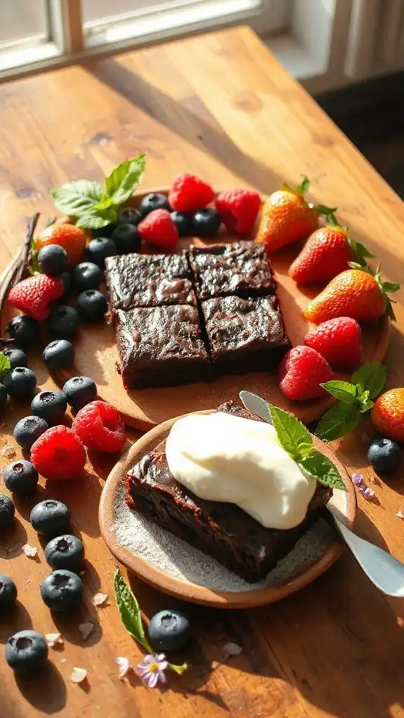 gluten free chocolate polenta brownies