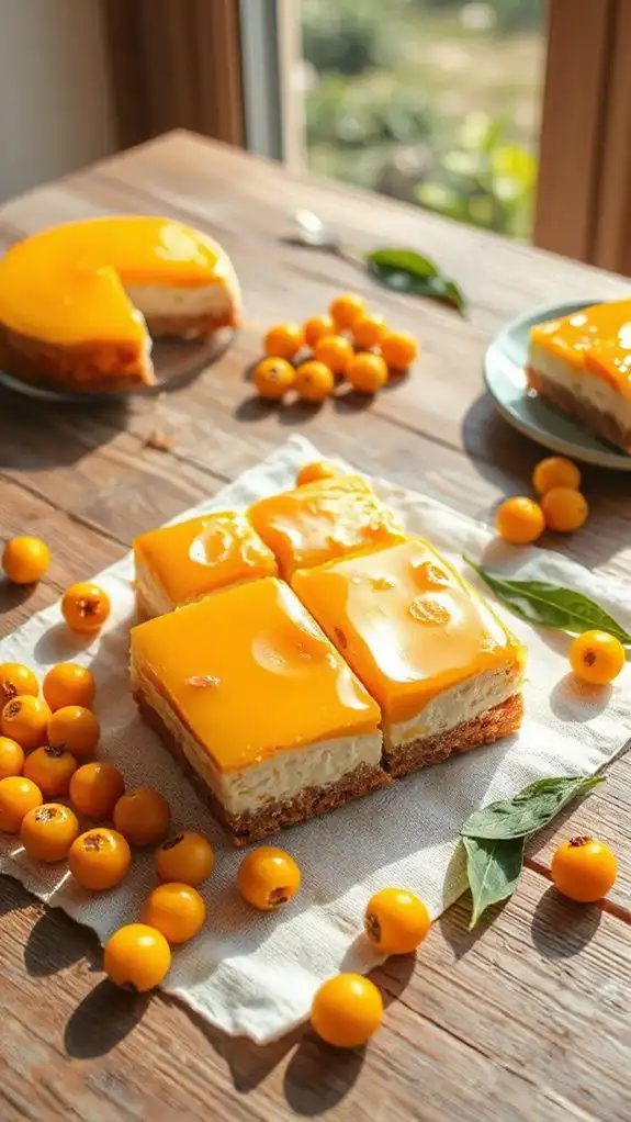 golden berry cheesecake bars delight