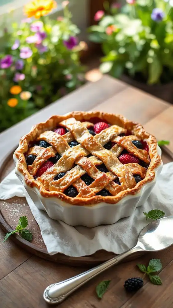 golden flaky berry pie