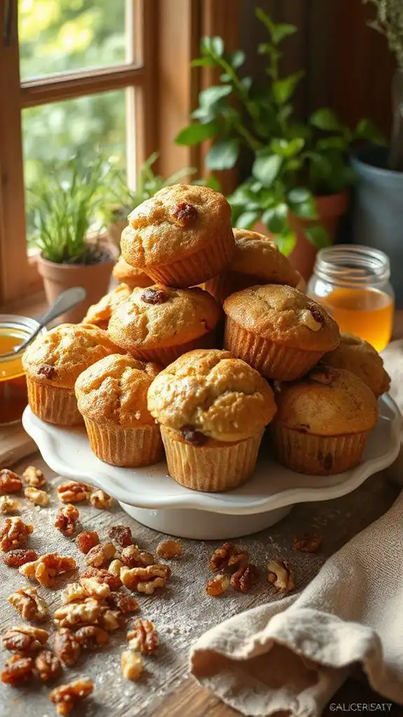golden raisin walnut muffins