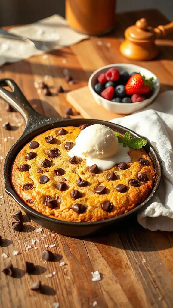 gooey skillet chocolate delight