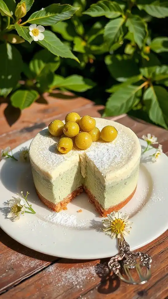 gooseberry elderflower summer cheesecake