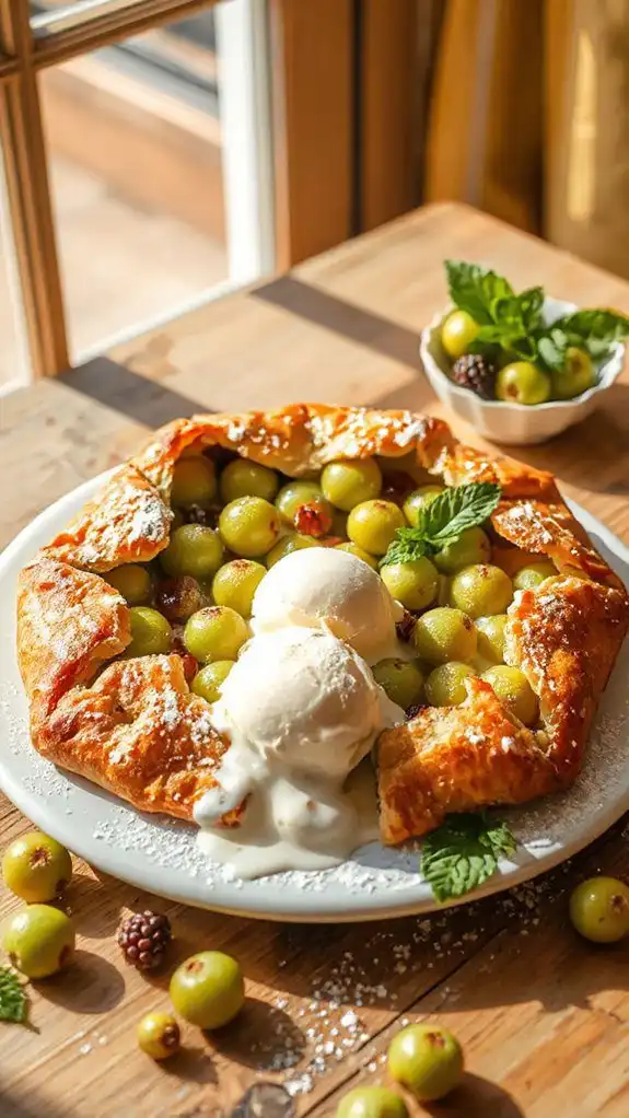 gooseberry galette summer dessert gooseberry galette summer dessert