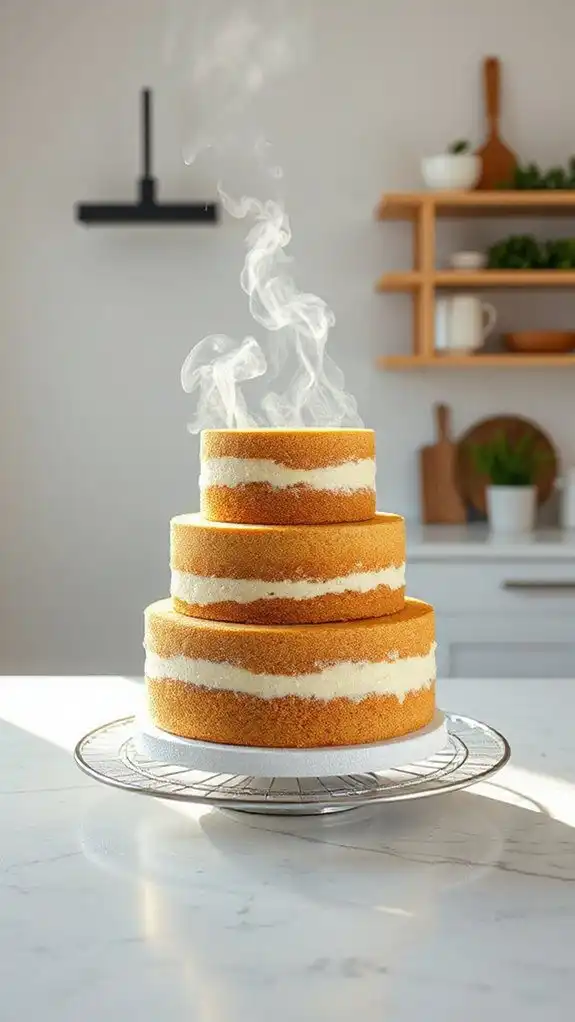 gradual cooling preserves crumb