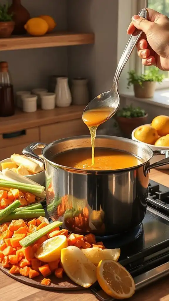 gradually incorporate chicken broth