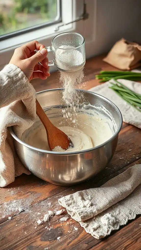 gradually incorporate flour mixture