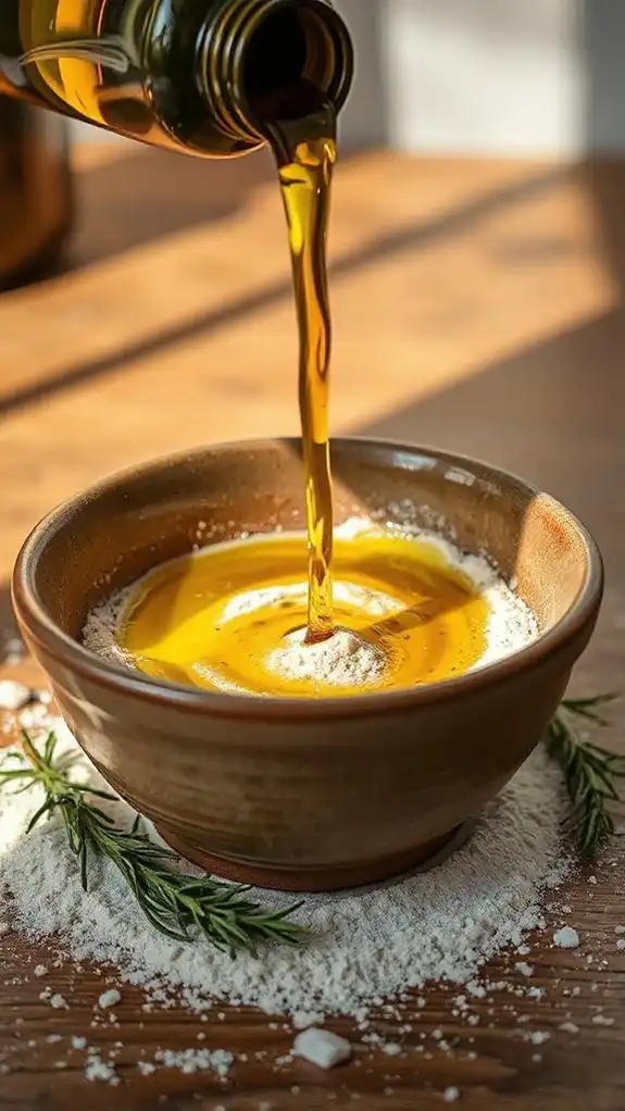 gradually incorporate olive oil