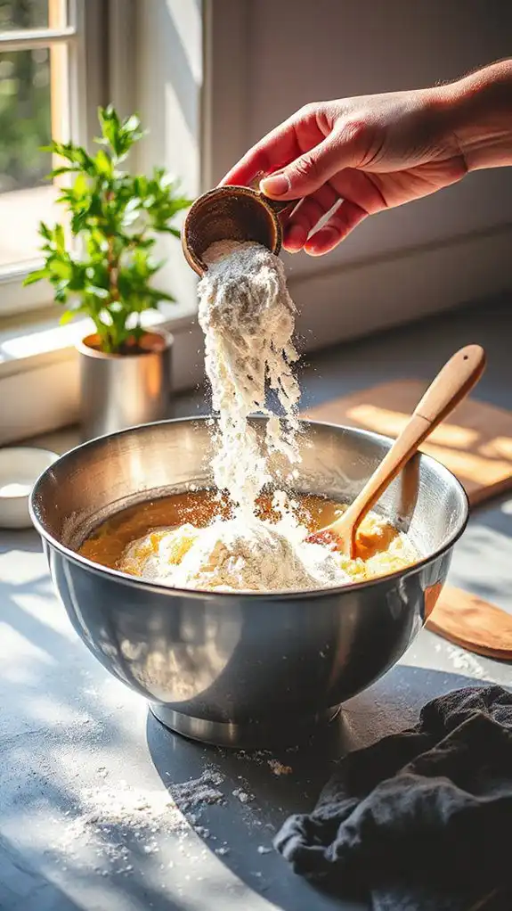 gradually incorporate the flour