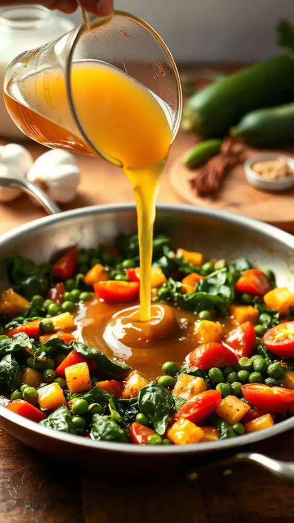 gradually incorporate vegetable broth