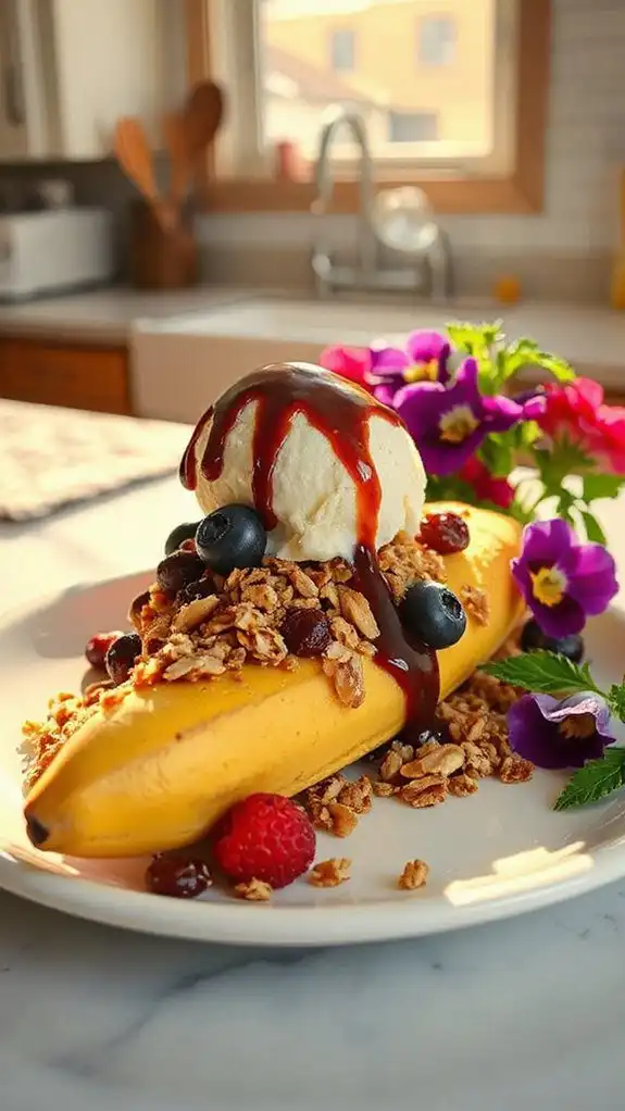 granola banana split delight