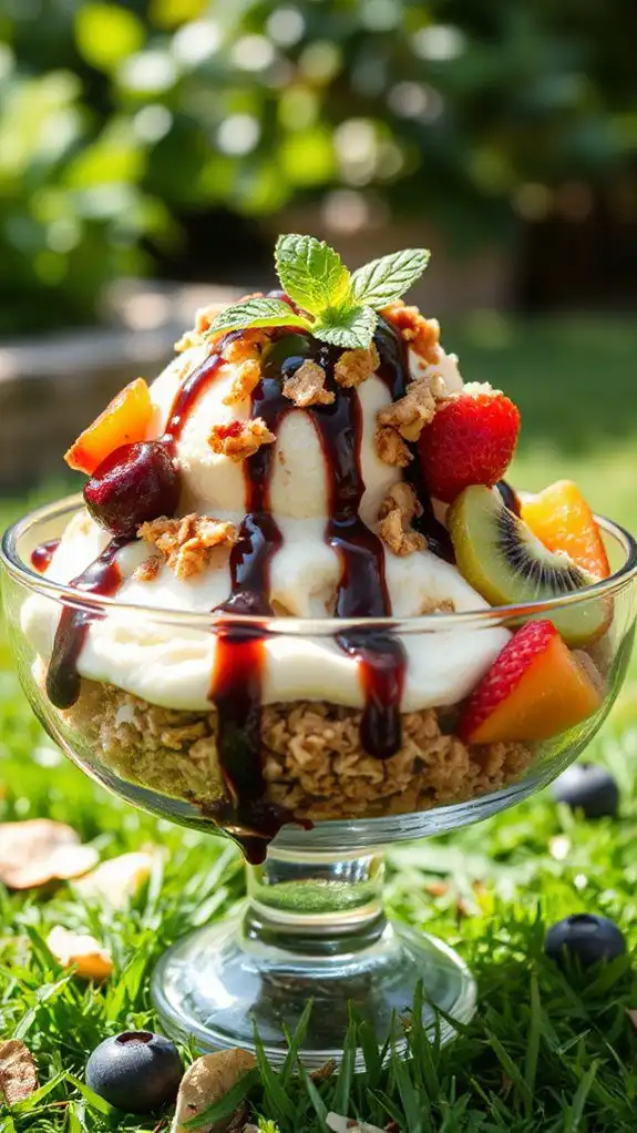 granola ice cream sundae delight