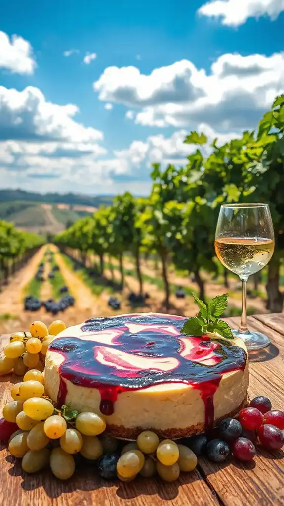 grape infused creamy cheesecake recipe