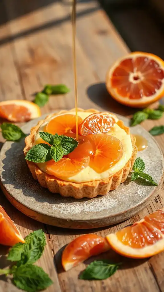 grapefruit tart with honey grapefruit tart with honey