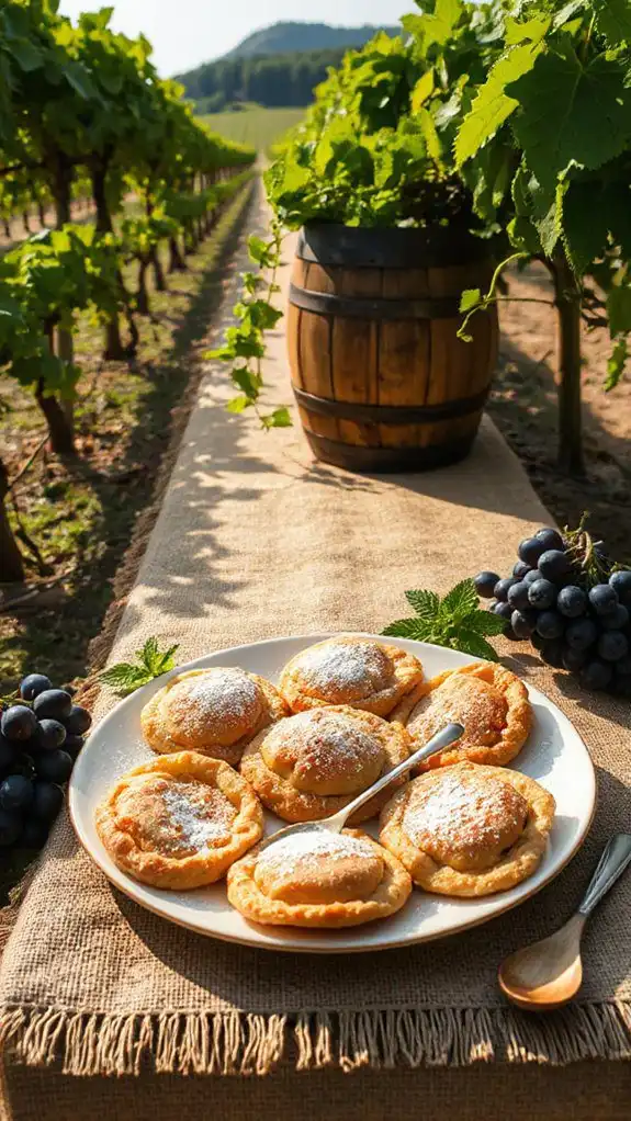 grapes in golden batter