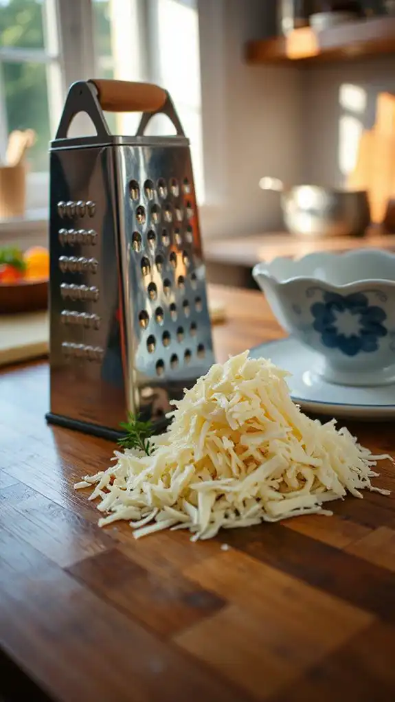 grate cheese for filling