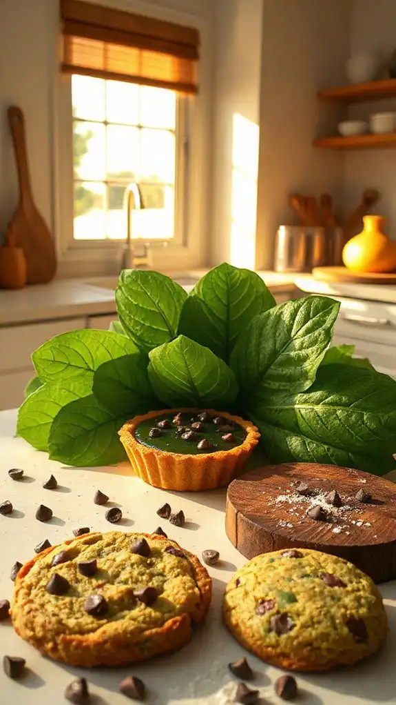 green cookies with sweetness