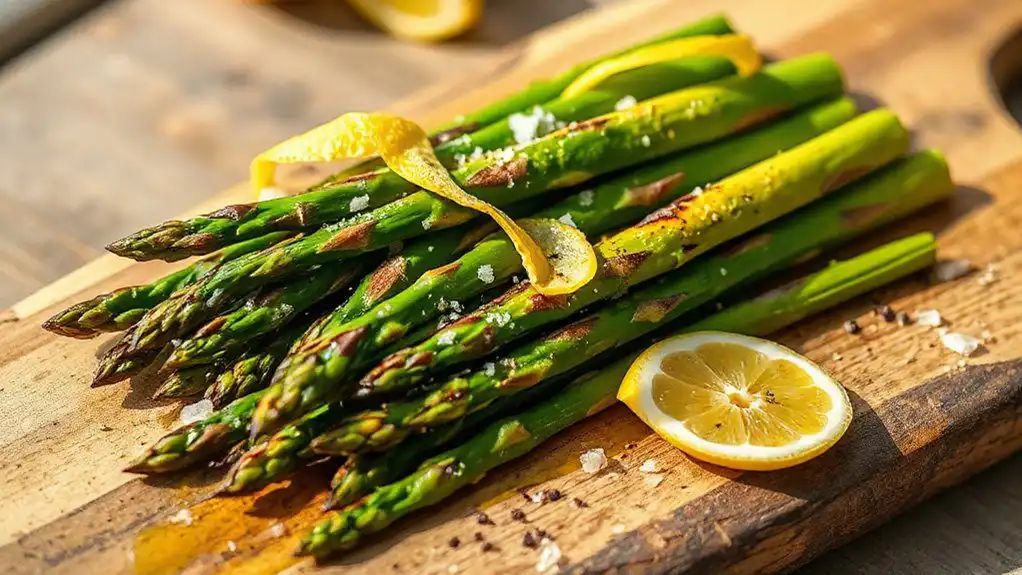 grilled asparagus with lemon