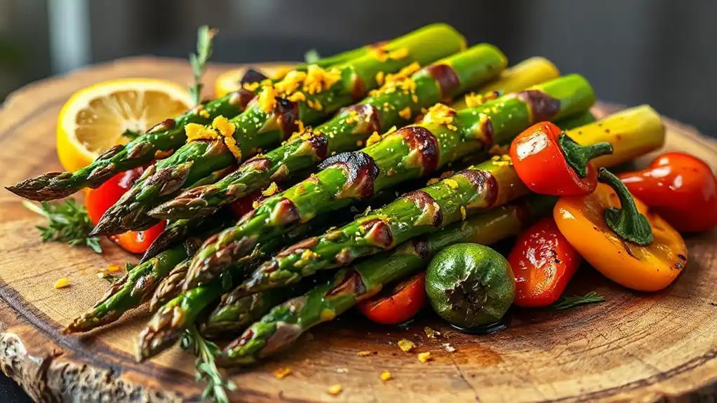 grilled asparagus with lemon