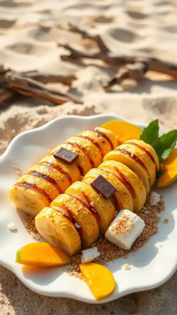 grilled banana s mores delight