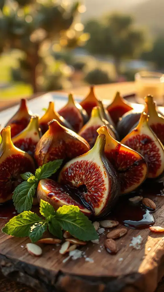grilled figs with glaze