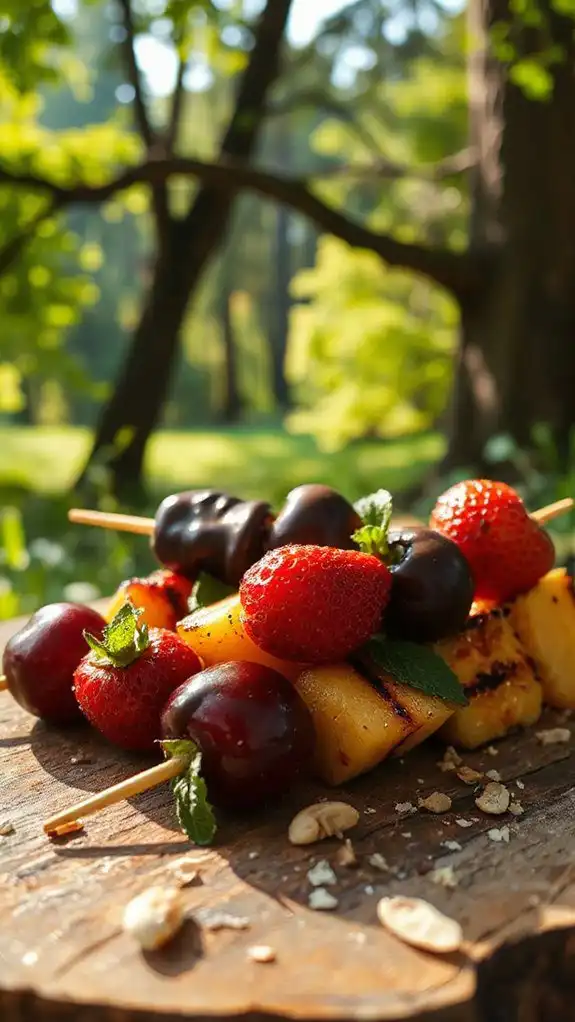 grilled fruit skewers dessert