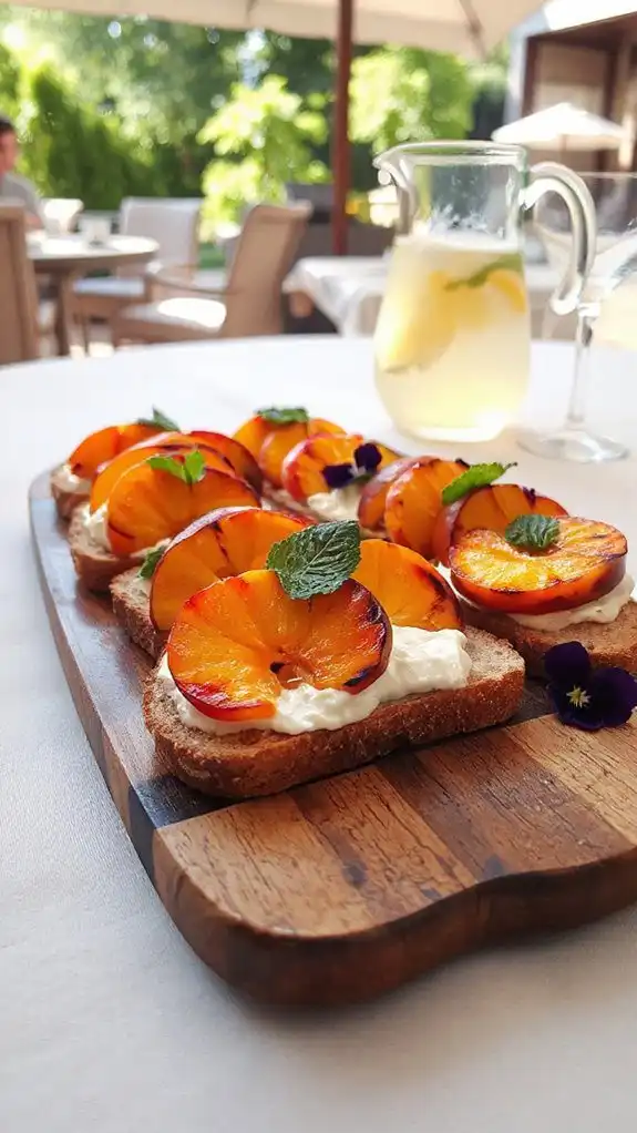 grilled nectarines with labneh grilled nectarines with labneh