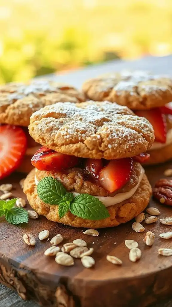 grilled oatmeal cookie sandwiches
