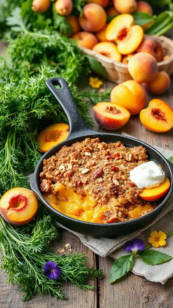 grilled peach carrot top dessert