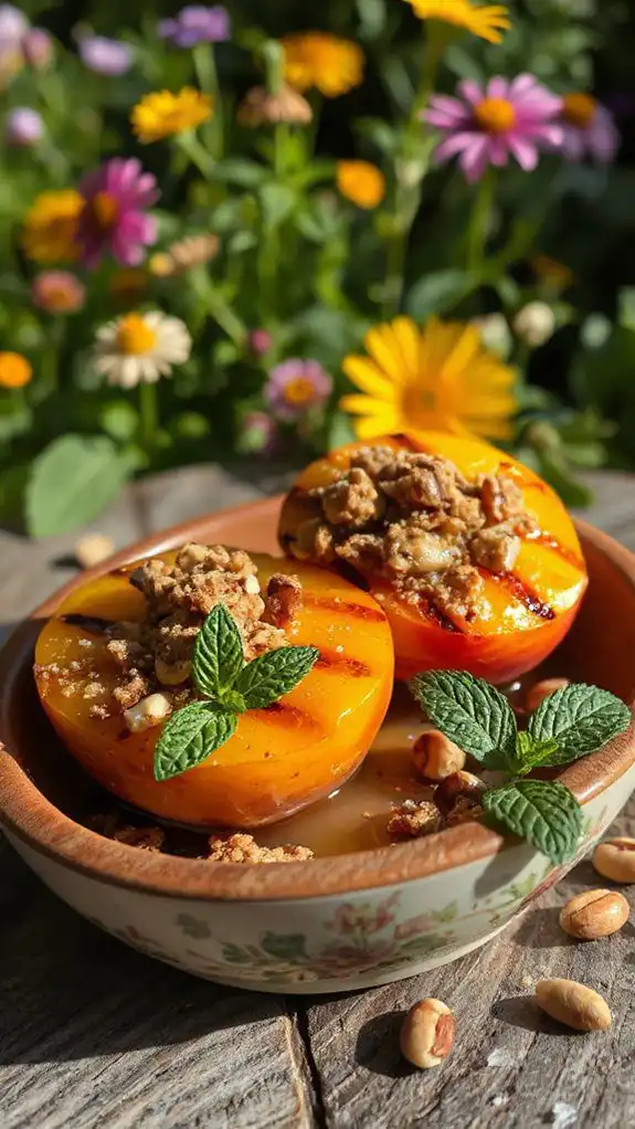 grilled peach dessert delight