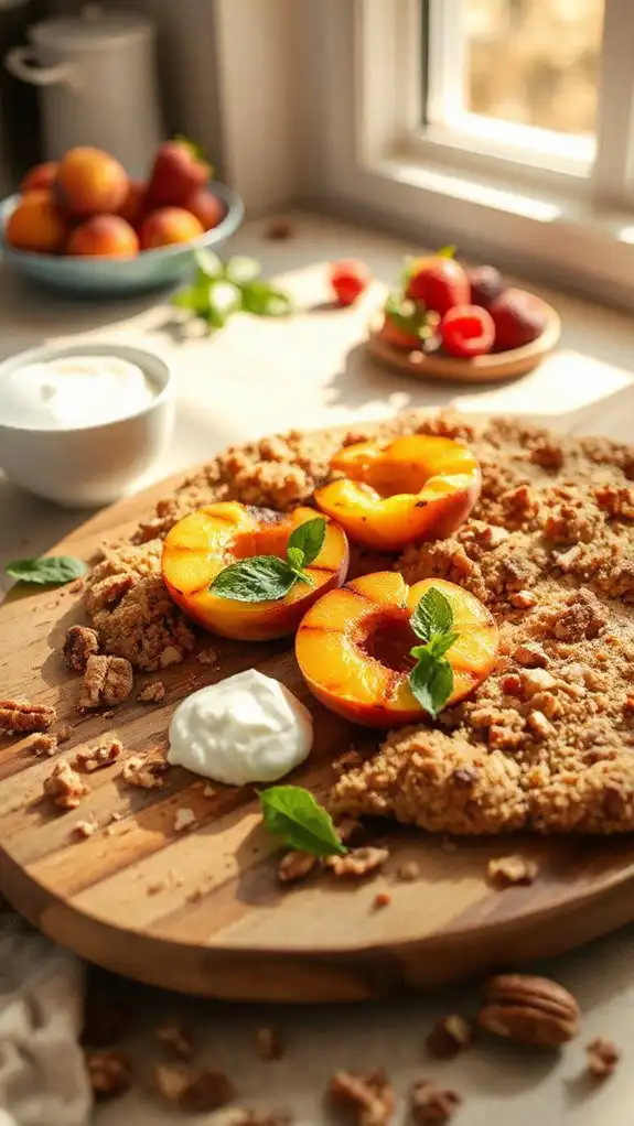 grilled peach summer dessert