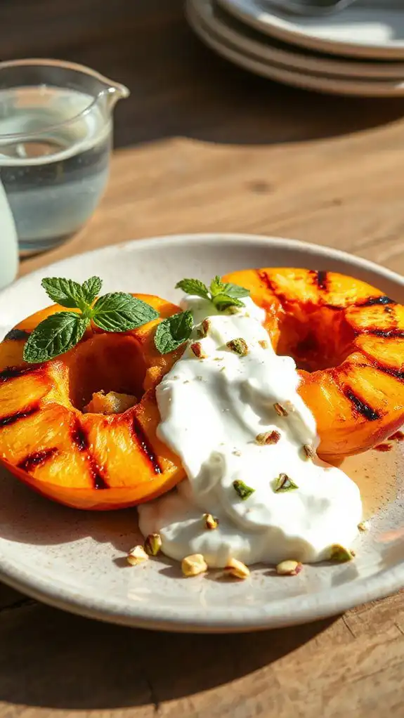 grilled peaches greek yogurt