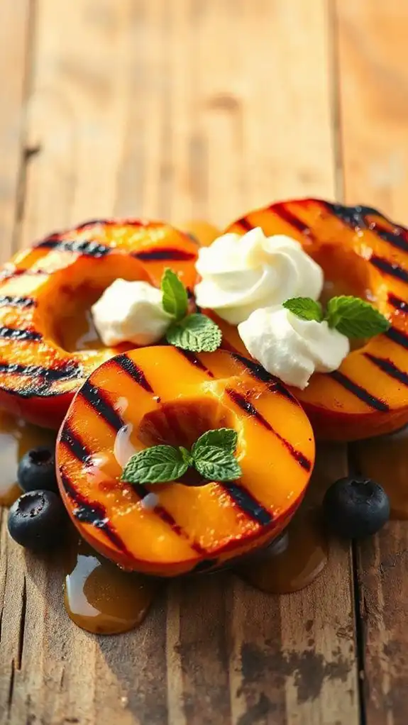 grilled peaches with honey