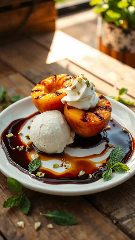 grilled peaches with ice cream grilled peaches with ice cream