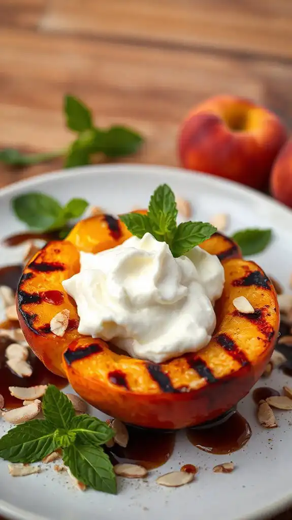 grilled peaches with mascarpone