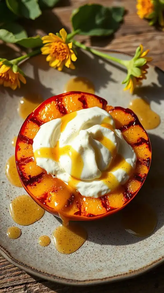 grilled peaches with ricotta