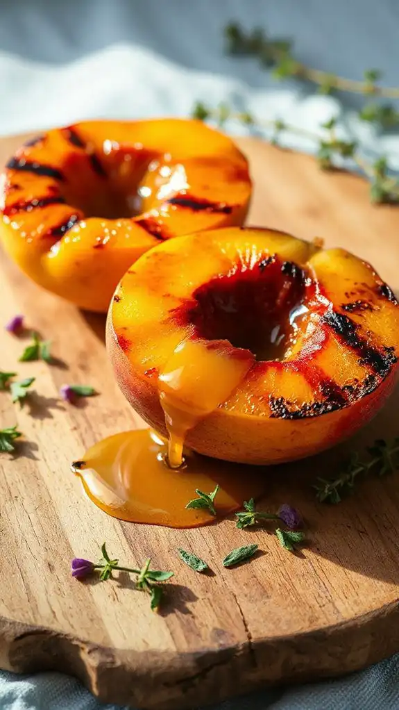 grilled peaches with thyme
