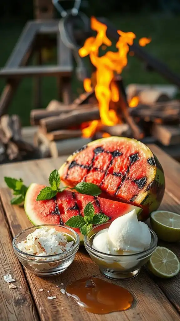 grilled watermelon with mint grilled watermelon with mint