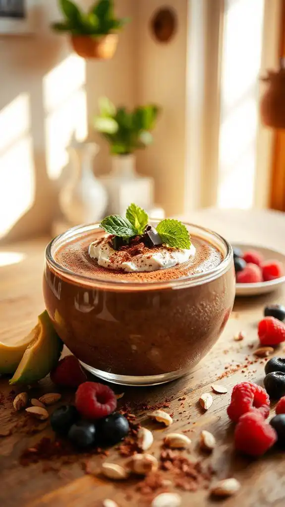 guilt free chocolate avocado mousse